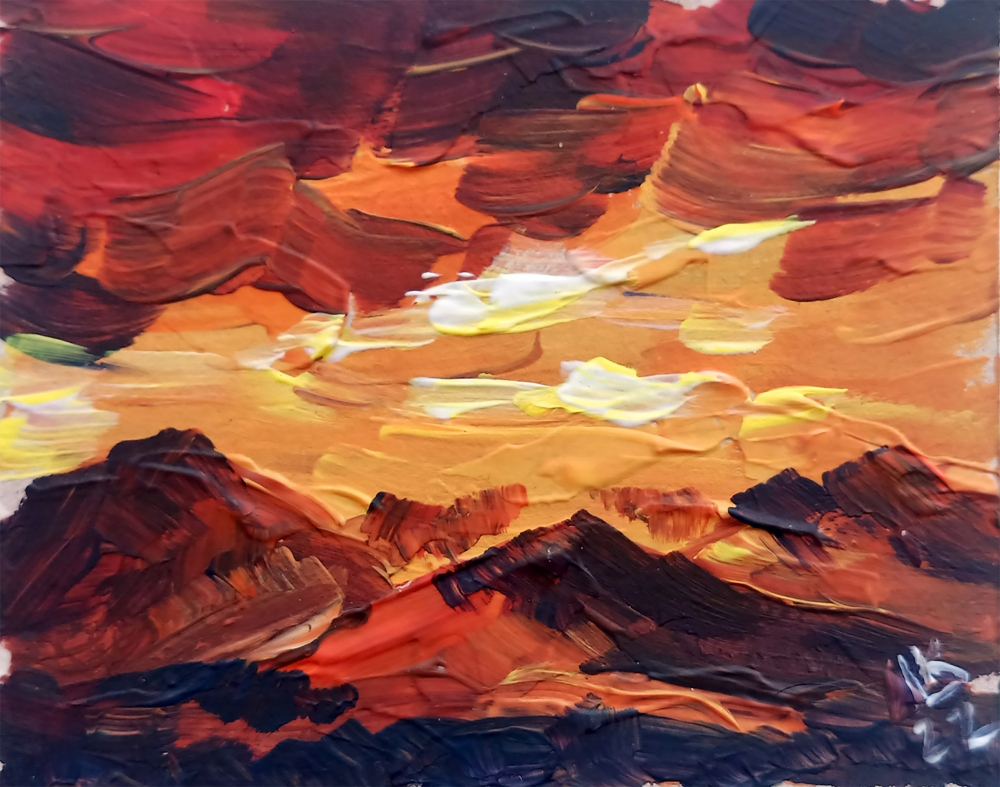 Small abstract mountain landscape