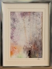 Structure meets colour - small abstract painting in frame