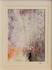 Structure meets colour - small abstract painting in frame