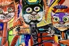 Bosom cats inspired by Jean-Michelle Basquiat painting 