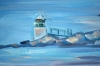 Northern seascape with small lighthouse