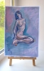 Nude woman with long hair