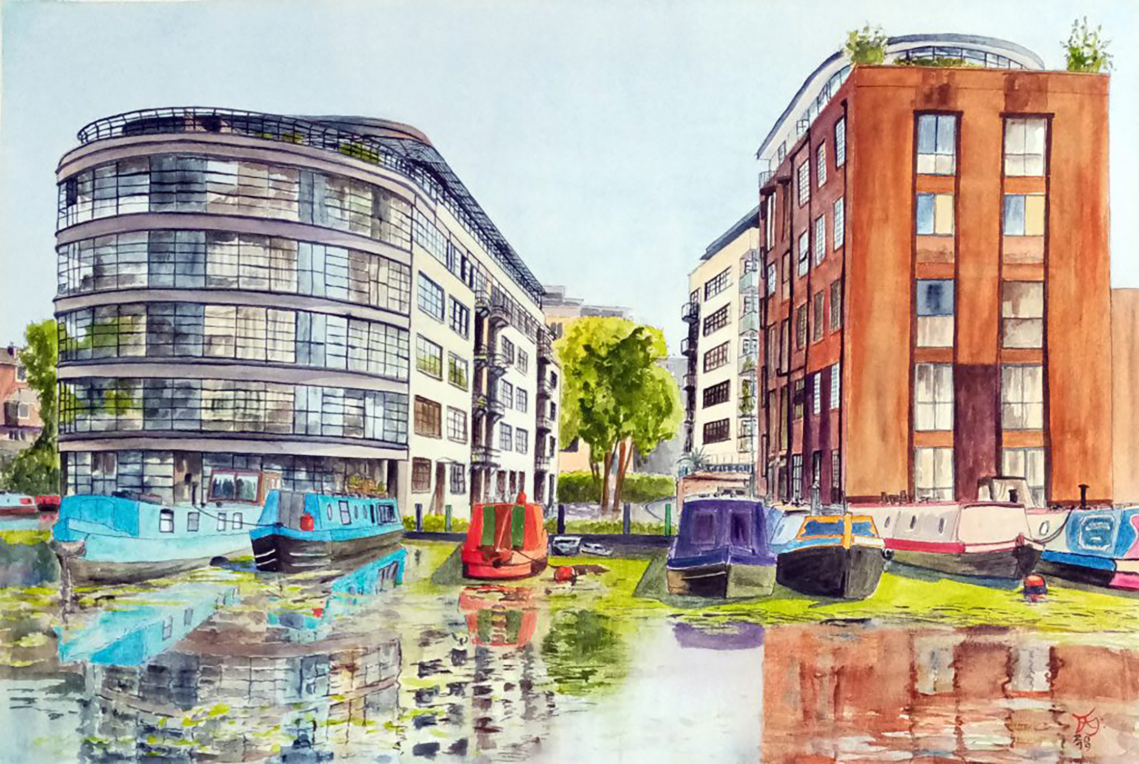 Battlebridge Basin, Islington, London, UK