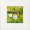 Seasons - Spring beehives bees orchard blossom framed