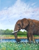 Elephant and Daises 