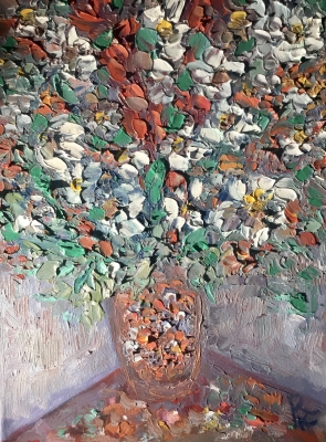 Flowers in a vase oil painting 