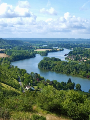 Summertime Vista of the River Seine in Normandy