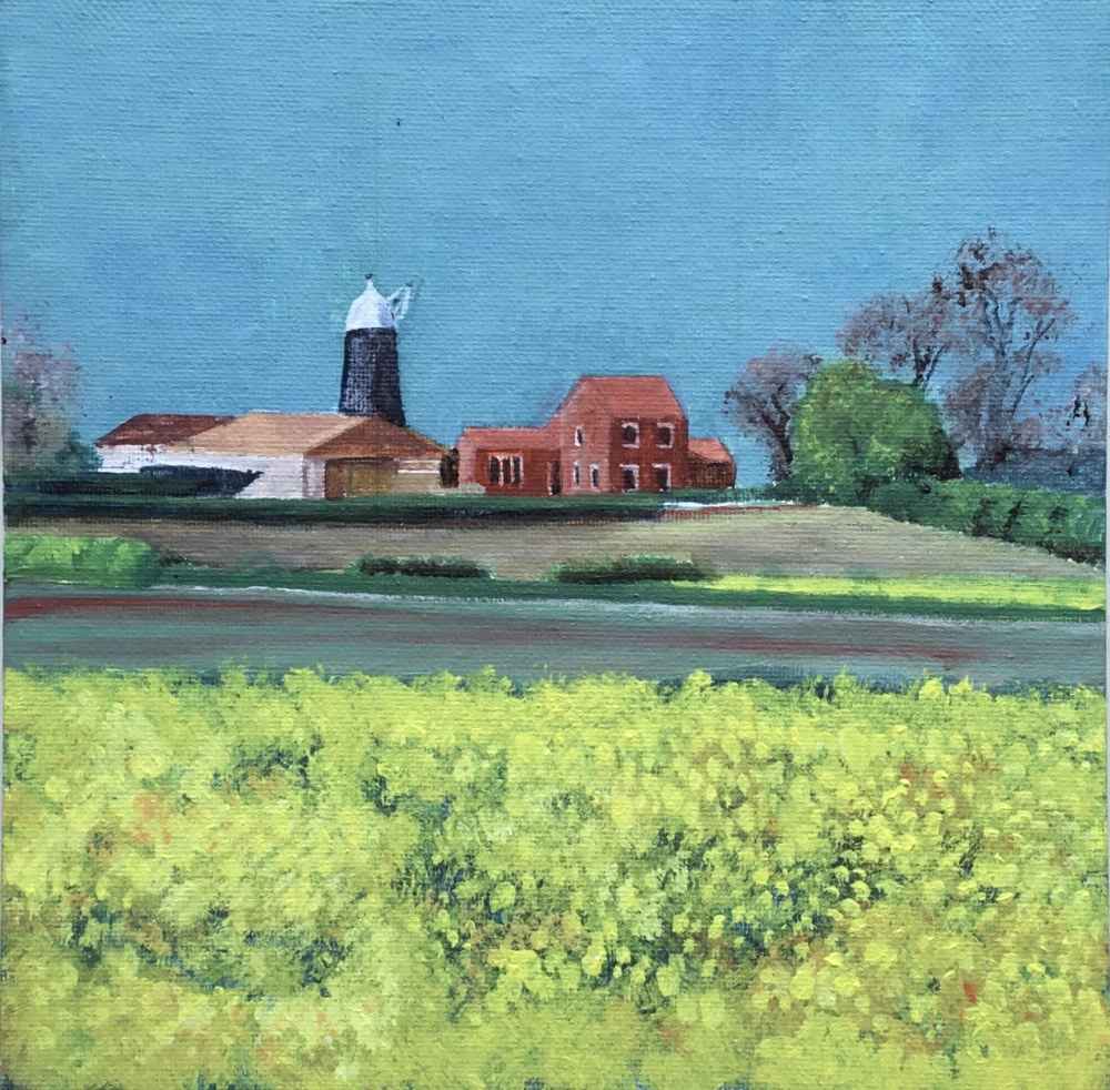 Heapham Mill - Framed Acrylic Painting