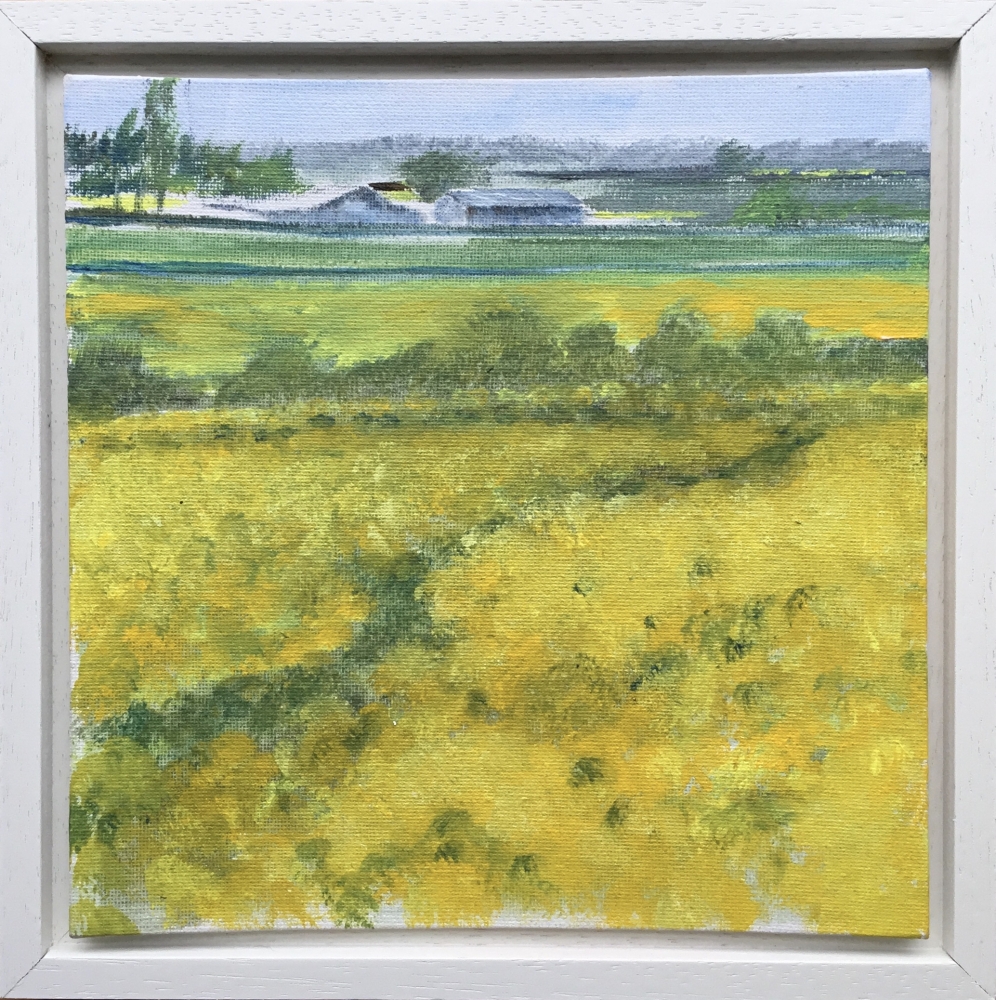 Yellow Fields - Framed painting