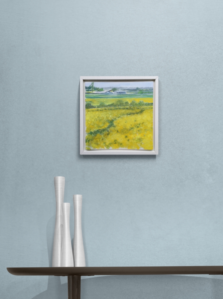 Yellow Fields - Framed painting