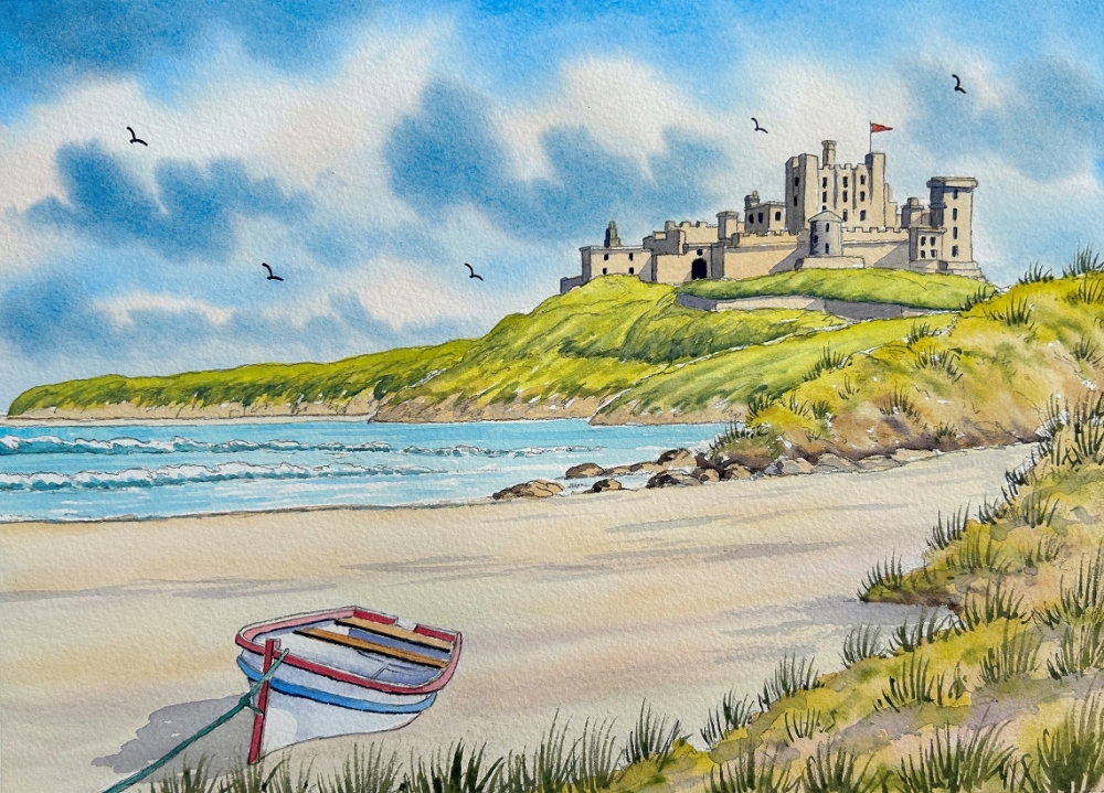 Bamburgh Castle & Beach Northumberland