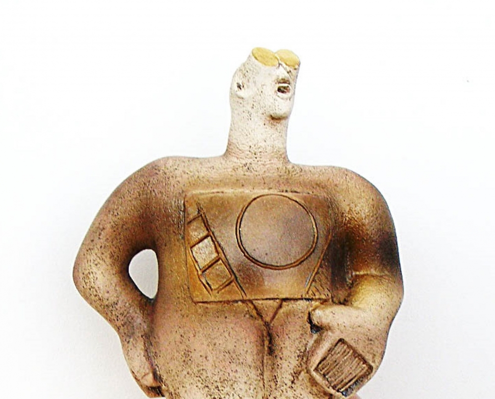 Stargazer Figure - Looking At Betelgeuse - Ceramic Sculpture