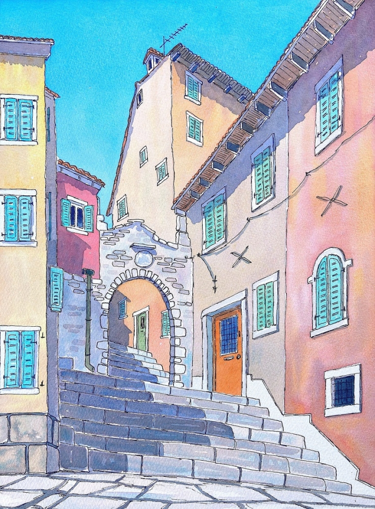 Old Town Gate Rovinj Croatia