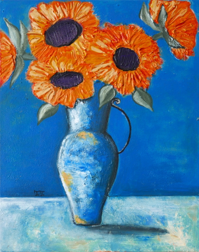 Orange Sunflowers 