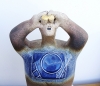 UFO Watchers - “Look, they are over there” - Ceramic Sculptures - (Pair)