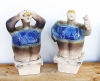 UFO Watchers - “Look, they are over there” - Ceramic Sculptures - (Pair)