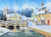 Castle Combe in Snow, The Cotswolds England