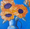 Orange Sunflowers 