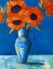 Orange Sunflowers 