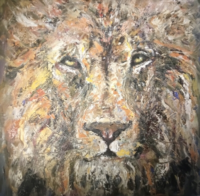 Lion original oil painting 
