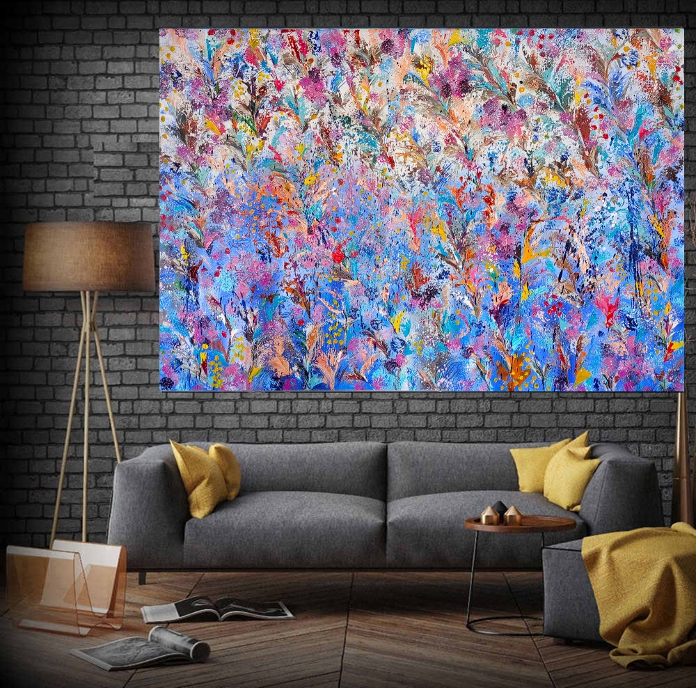 XXXL Symphony of Exotic Blooms 120 x 80cm