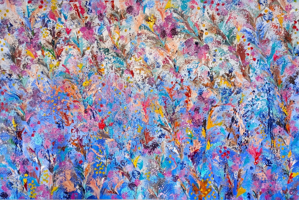 XXXL Symphony of Exotic Blooms 120 x 80cm