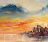 Romantic Sail Boat M 1 Oil