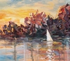 Romantic Sail Boat M 1 Oil