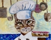 Cat chef, baker. Cake maker