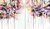 Floral cascade - Large abstract painting 