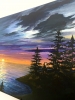 sunset forest