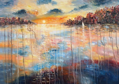Romantic Sail Boat M 1 Oil