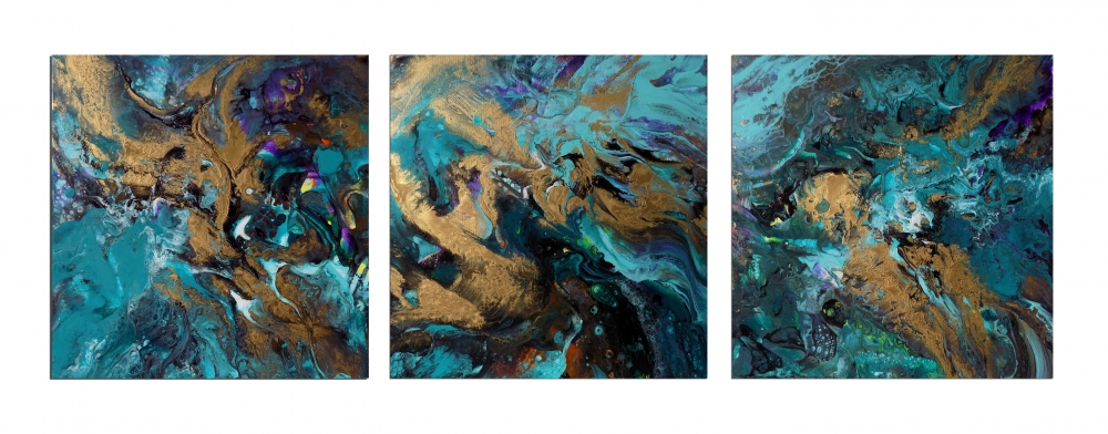 Abstract triptych