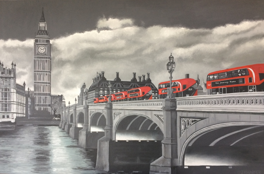 Buses on Westminster Bridge