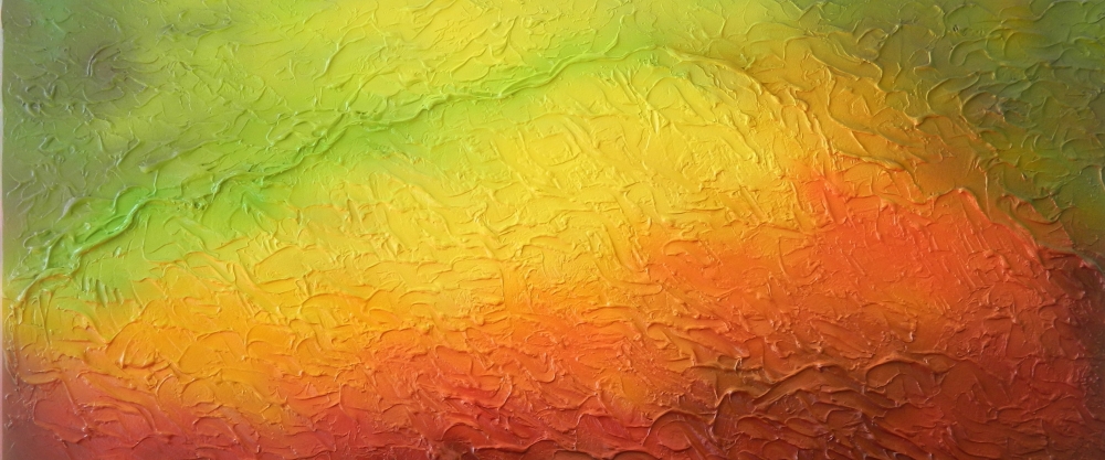 A New Dawn - colorful abstract aerial painting