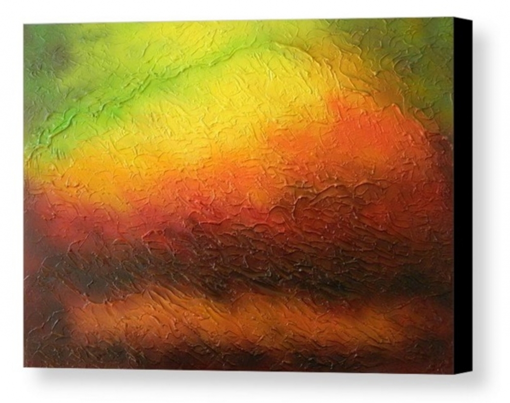 A New Dawn - colorful abstract aerial painting