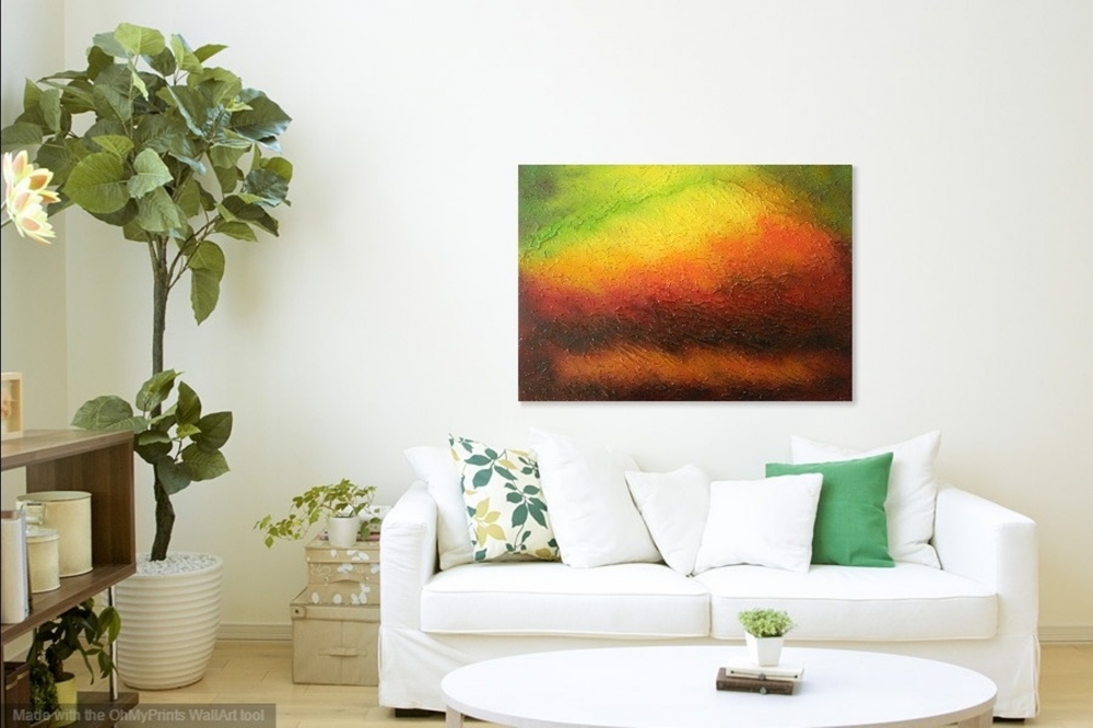 A New Dawn - colorful abstract aerial painting