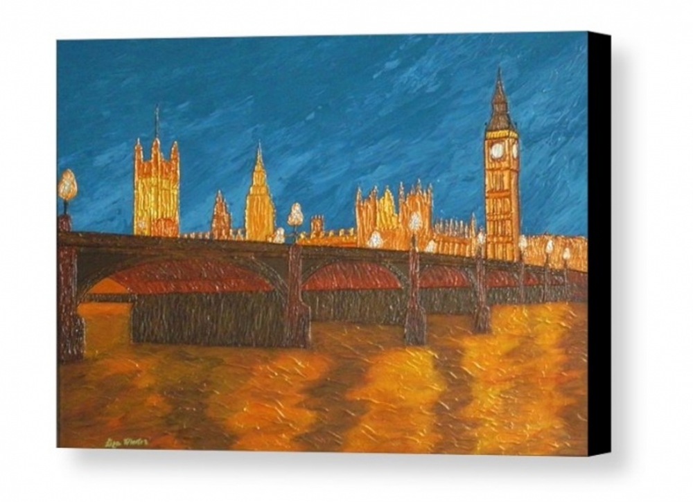 Big Ben at 10:30 PM - London cityscape painting