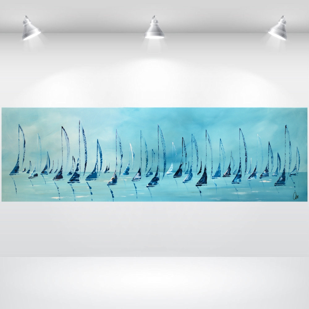 Carpe Diem - abstract seascape on canvas, ready to hang