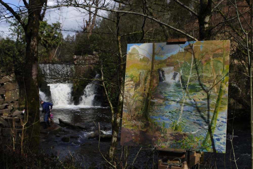 Waterfall Folly in the Woods