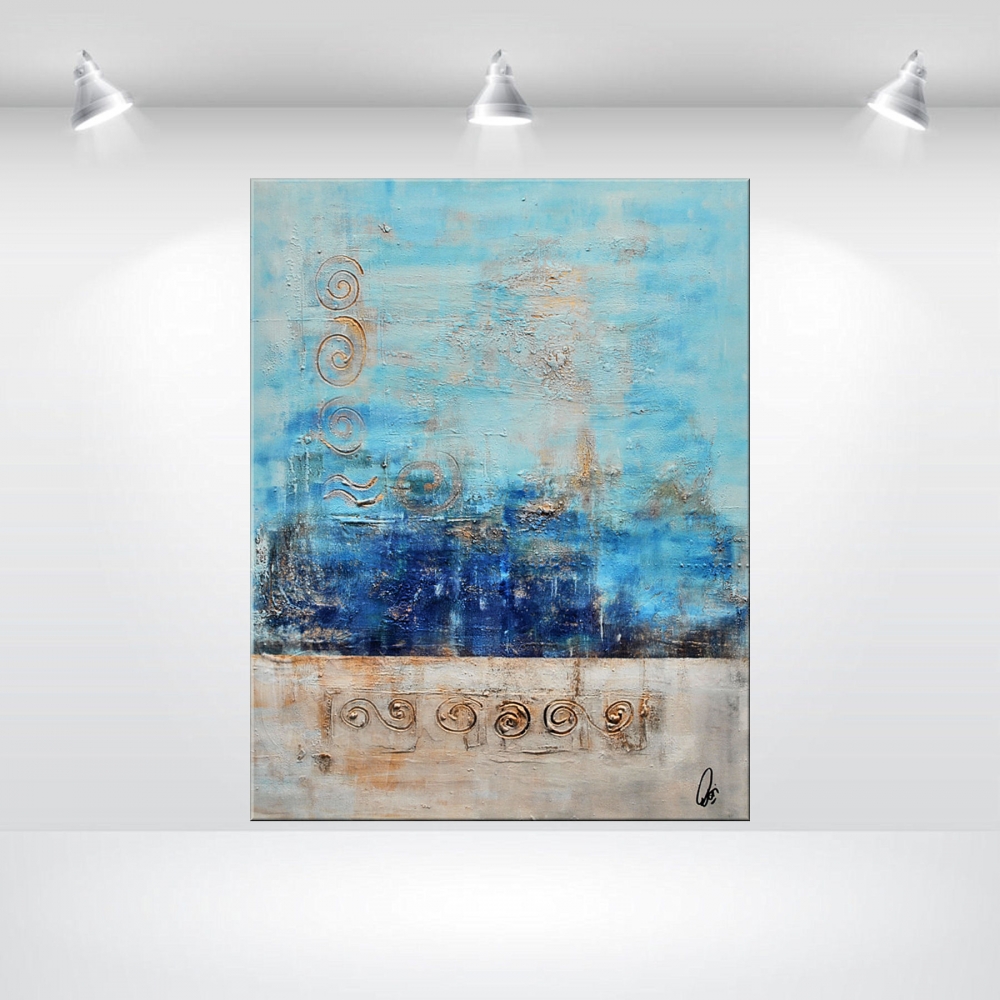 Golden Stories - Abstract art on canvas