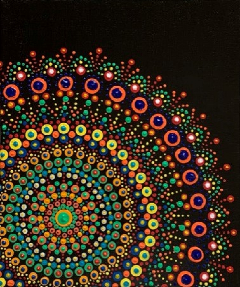 Mandala art colourful design