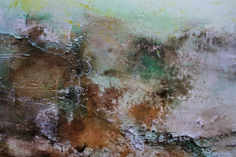 XL Nature Reborn 80 x 80cm Textured Painting