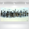 Blue Windows - large abstract art on canvas