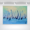 Blue Silence - Framed Sailboat Painting 