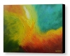 Storm Feathers - abstract aerial painting with texture