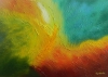 Storm Feathers - abstract aerial painting with texture