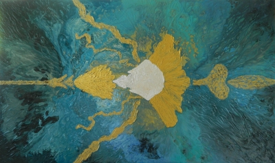 Mirror of the Soul  -  large colorful abstract fantasy painting
