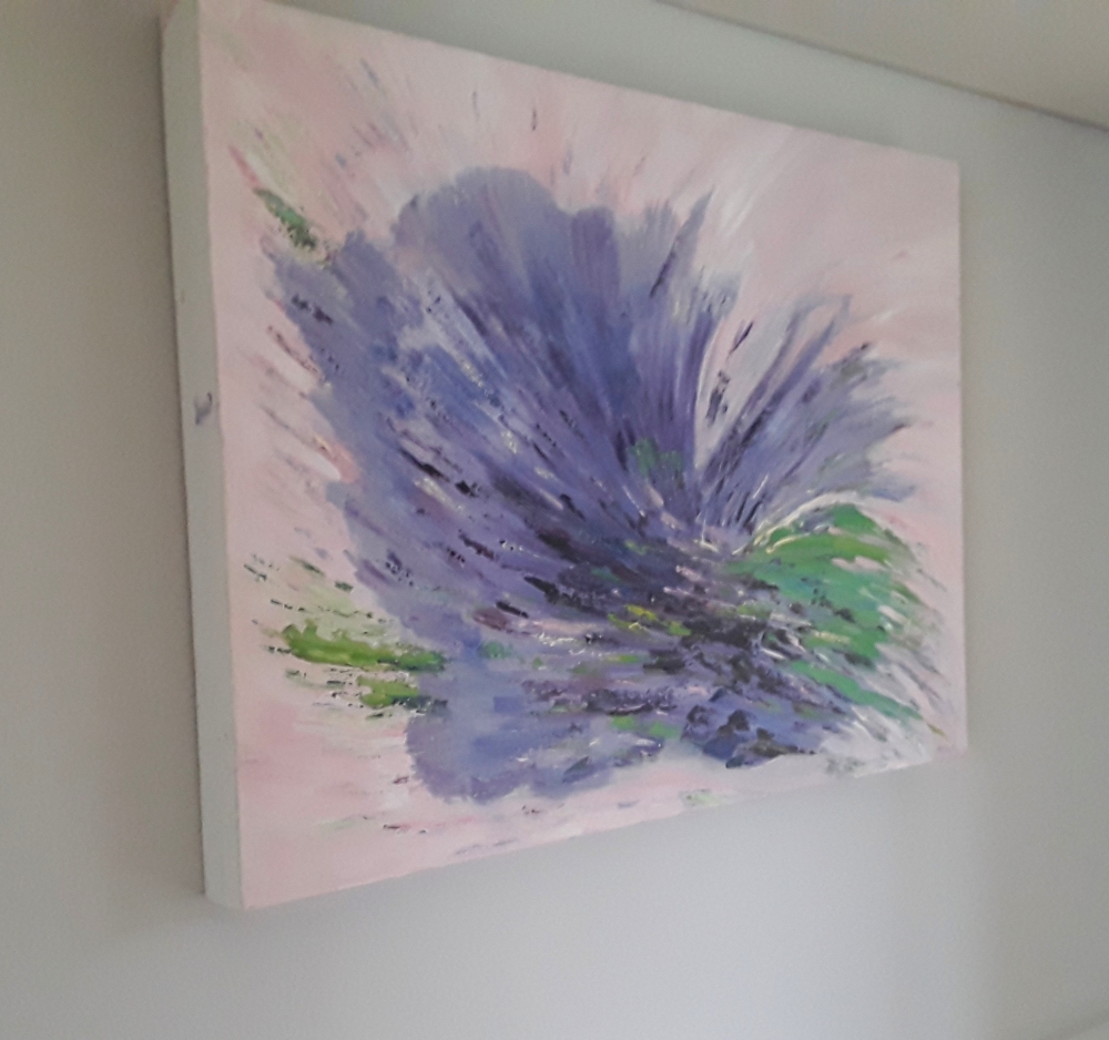 Blue Lavender abstract floral