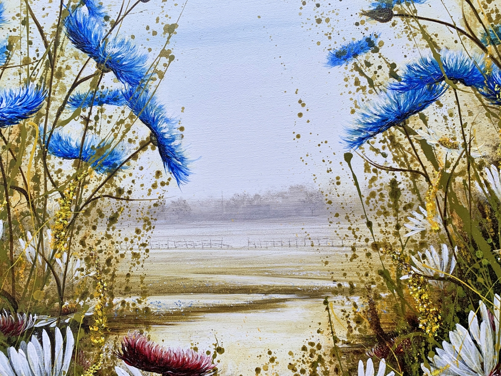 Cornflowers and Daisies Meadow Landscape